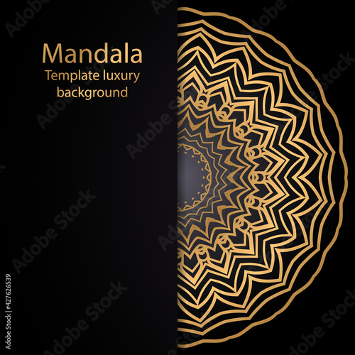 Design Vintage cards with Floral mandala pattern and ornaments. Vector template. Islam, Arabic, Indian, Mexican ottoman motifs. Hand drawn background