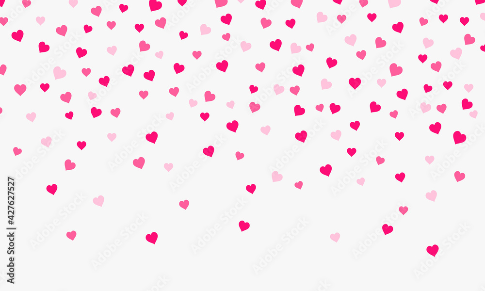 red hearts fall design background.