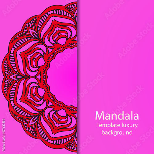 Templates For Greeting And Business Cards. Vector Illustration. Oriental Pattern With Mandala.