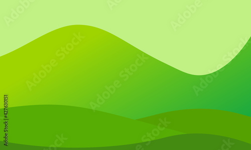 green mountain design background. vector illustration.