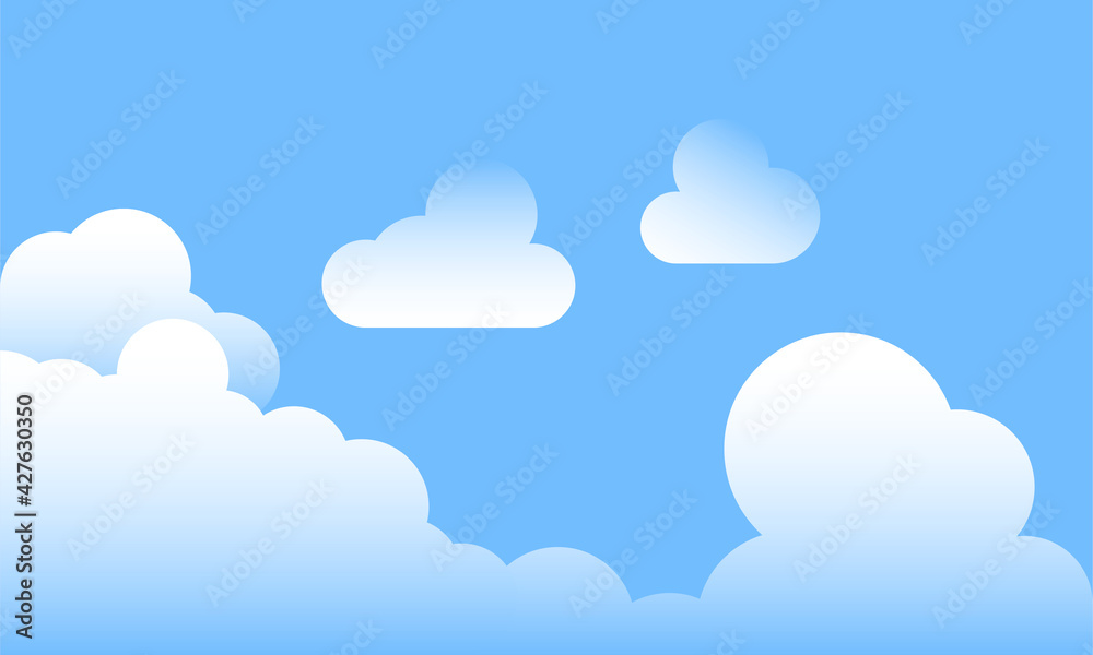 sky clouds background vector illustration.