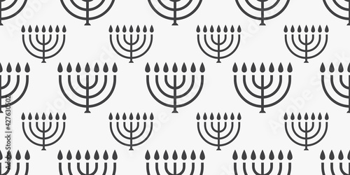 Hanukkah candle pattern background. vector illustration.