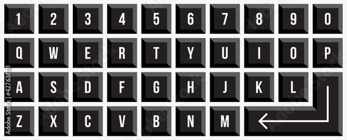 keypad keyboard graphic design. design template.
