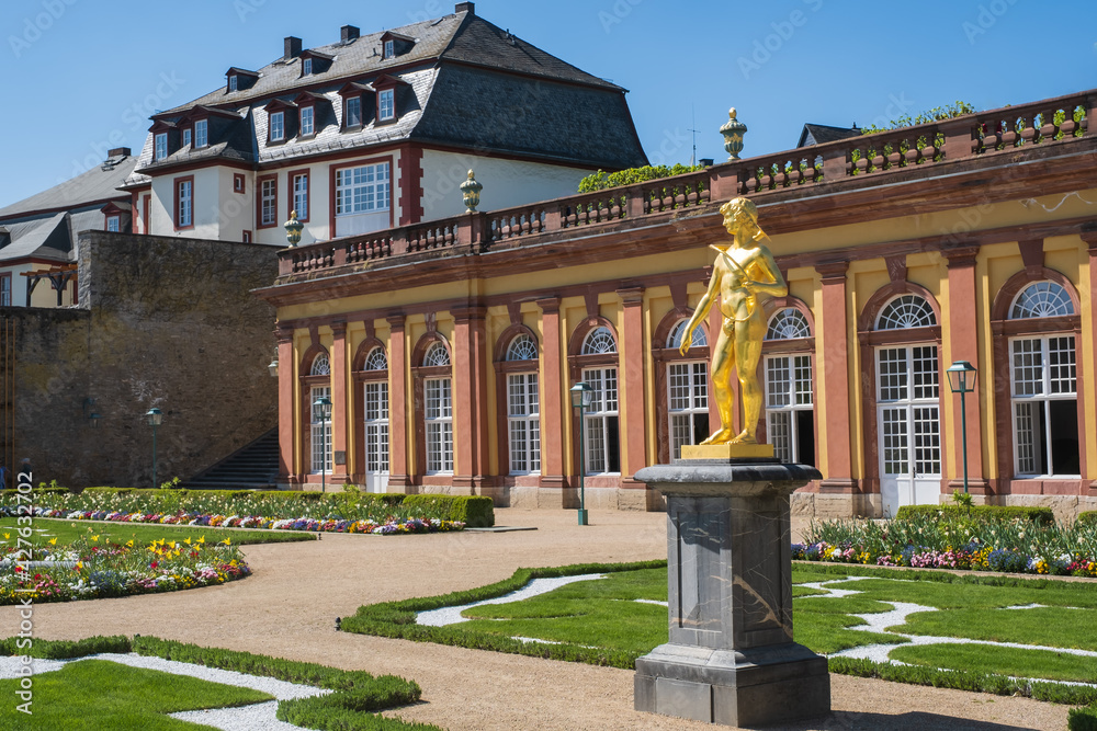 View towards the orangery of the castle in Weilburg an der Lahn / Germany 