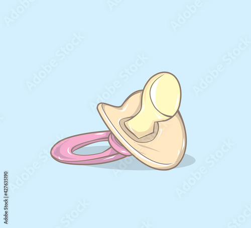 vector baby pacifier, empeng