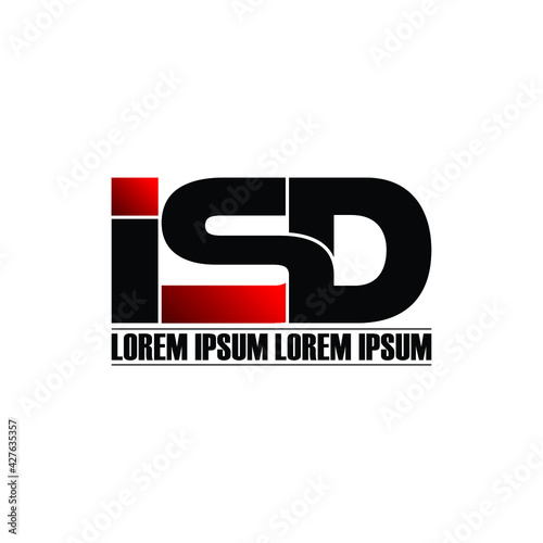 ISD letter monogram logo design vector