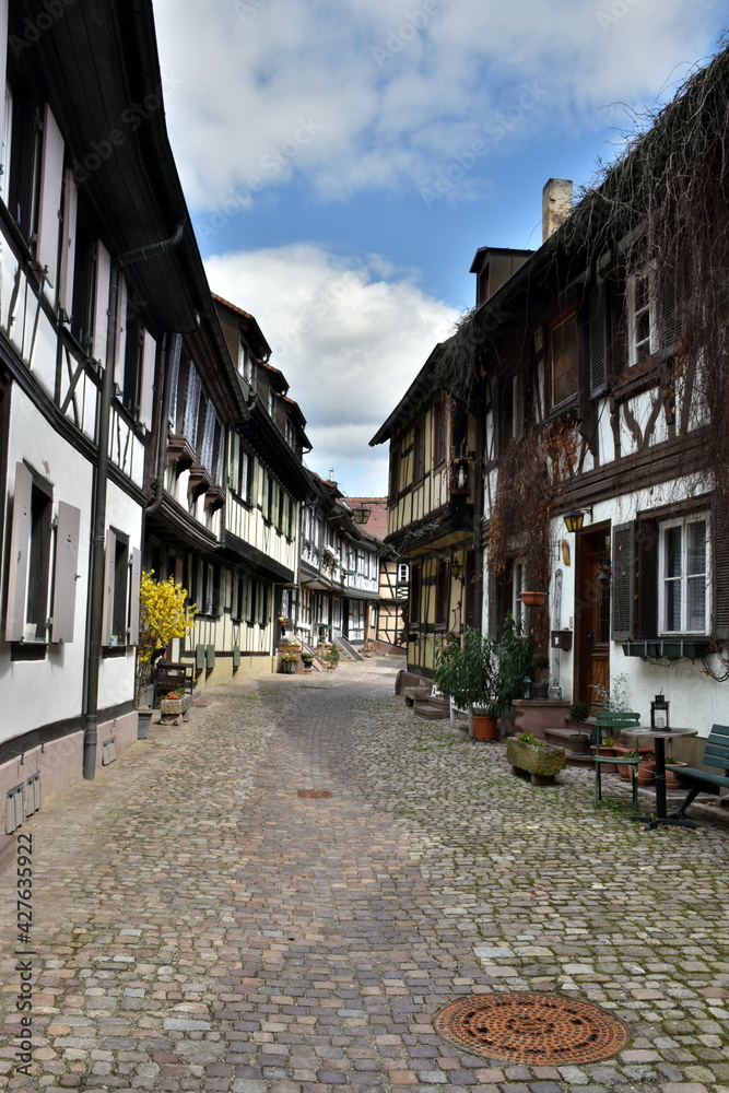 Malerische Gasse in der Altstadt von Gengenbach