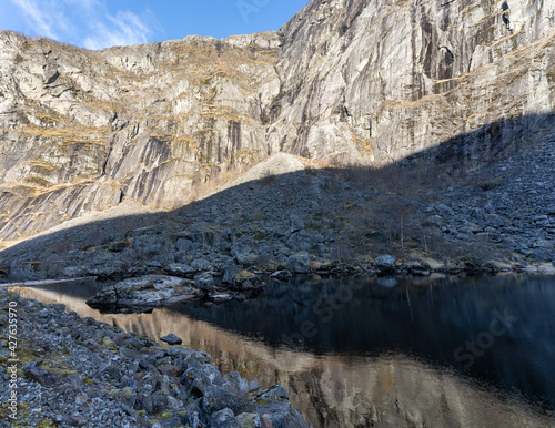 Måbødalen Valley (Mabodalen) near the River Bjoreio in the municipality of Eidfjord in Vestland, Norway, Scandinavia photo