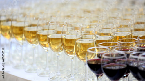 A glass of wines for Degustation.