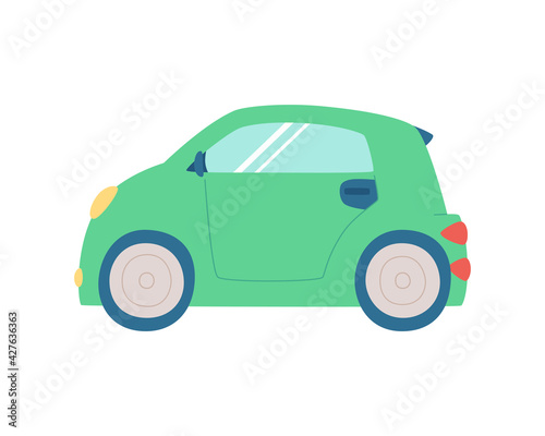 Cute car in a hand-drawn style. Modern vector illustration.