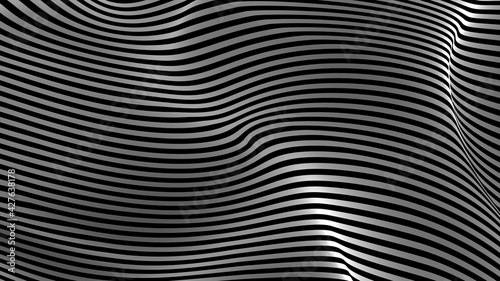 Wallpaper Mural Black and white curve wave line abstract background. Torontodigital.ca