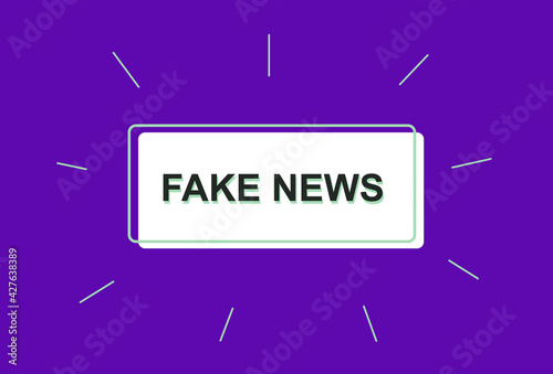 "Fake News" Modern Title. Internet, Television, and Newspaper Journalism. Vector Illustration Template.