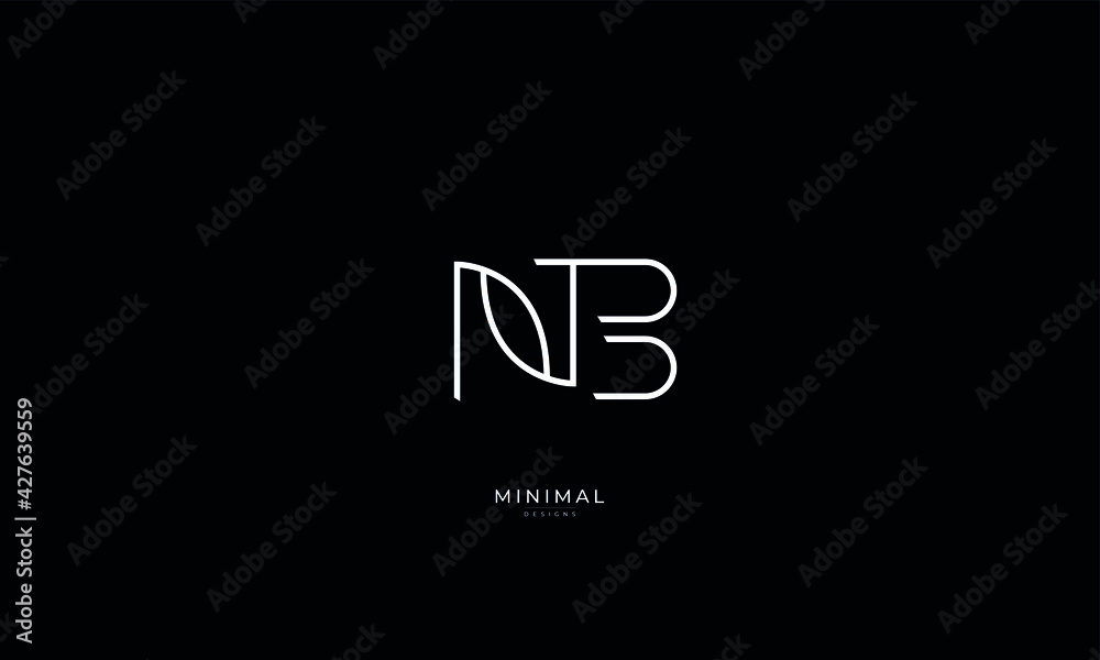 Alphabet letter icon logo NB Alphabet letter icon logo NB