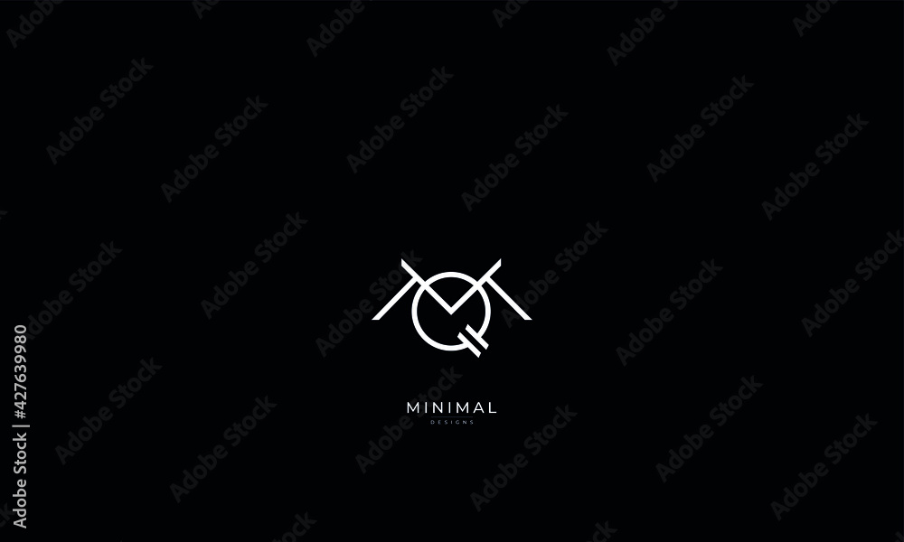 Alphabet letter icon logo MQ or QM Alphabet letter icon logo MQ or QM