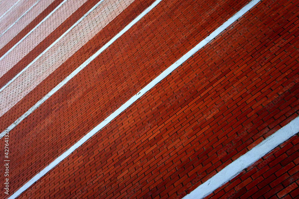 abstract diagonal background from perspective brick wall
