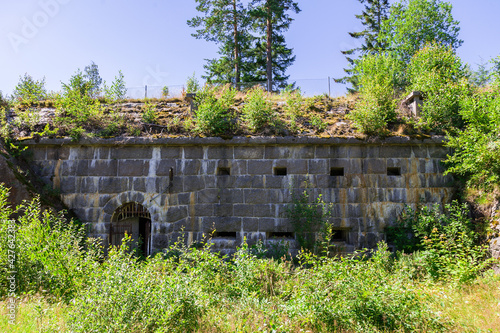 Rampart to has become overgrown by nature