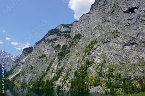 Lake "Obersee" in the Bavarian Alps in Berchtesgaden