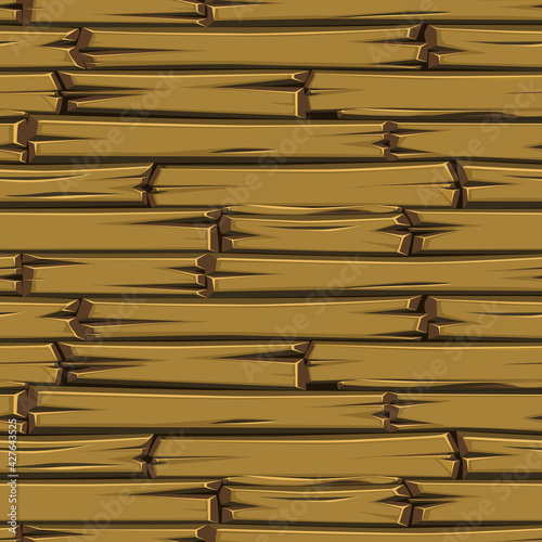 Seamless texture wooden planks, brown old floor.