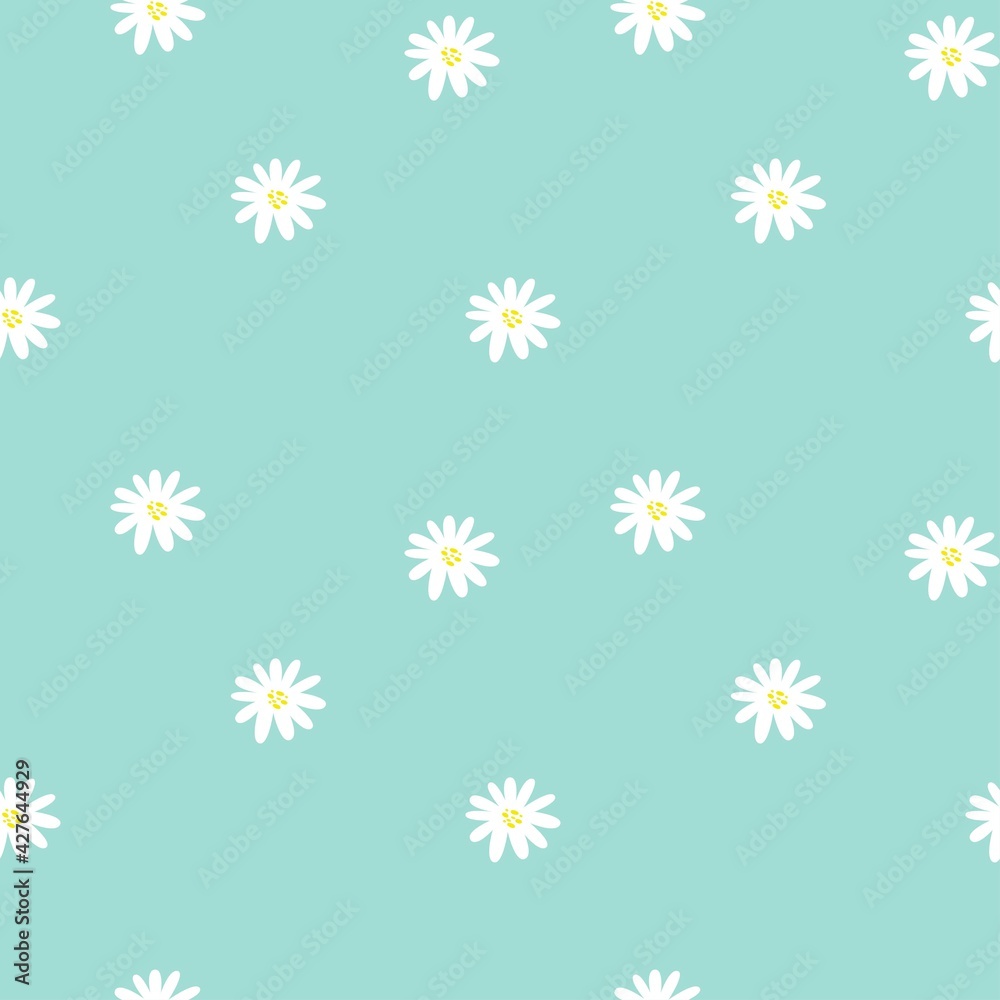 Spring floral background. Abstract seamless pattern with wild flowers. Summer background. Vector illustration. Spring floral background. Abstract seamless pattern with wild flowers. Summer background. Vector illustration.