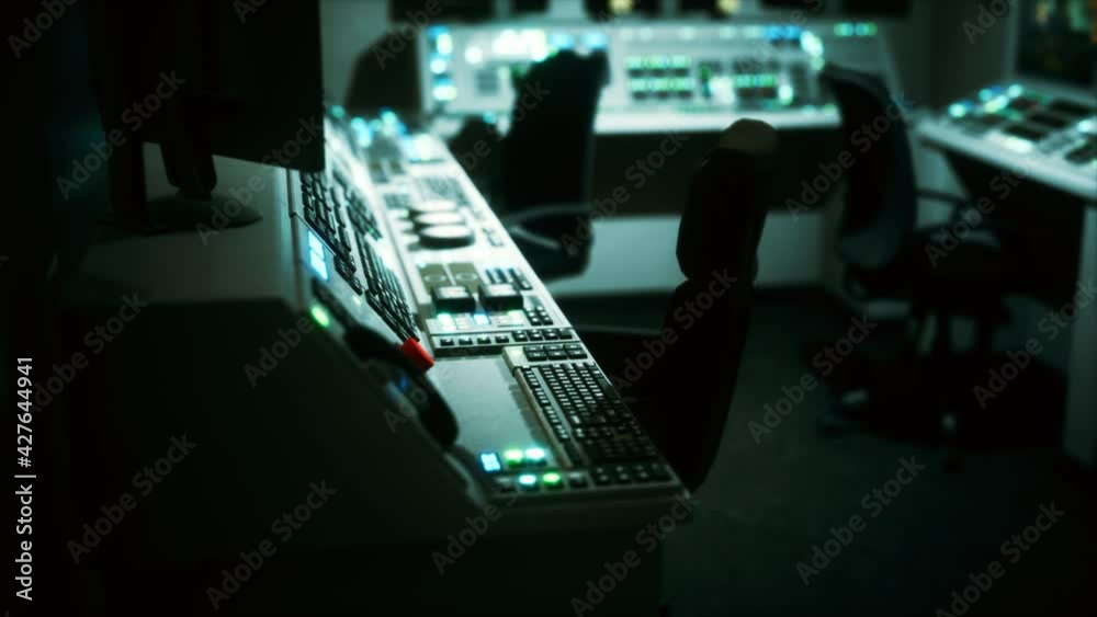 Equipment of empty central control room Equipment of empty central control room
