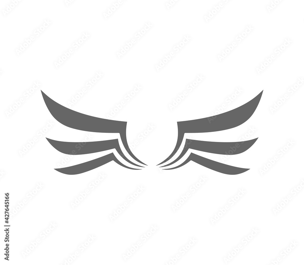 abstract logo with wings. vector illustration abstract logo with wings. vector illustration