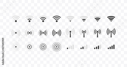 Signal signs isolated on white background. Vector icons 