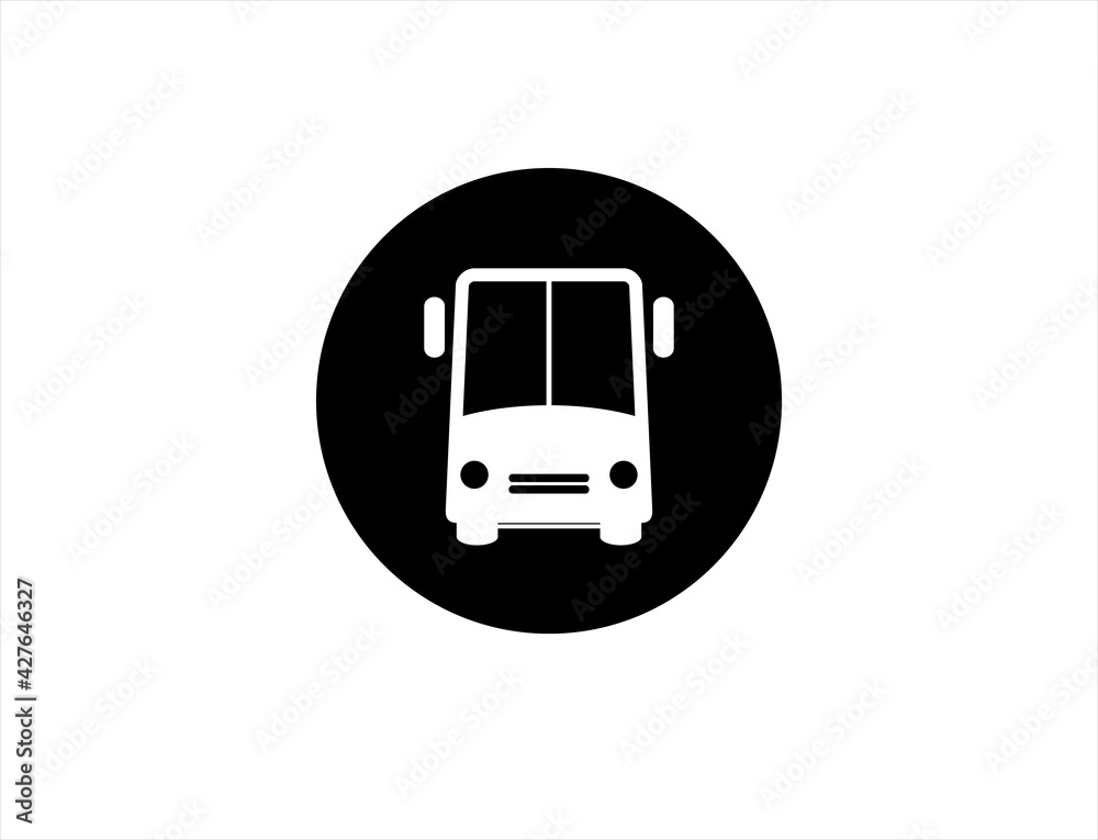 Bus icon vector, Transportation sign Isolated on white background. Trendy Flat style for graphic design, logo, Web site, social media, UI, mobile app Bus icon vector, Transportation sign Isolated on white background. Trendy Flat style for graphic design, logo, Web site, social media, UI, mobile app