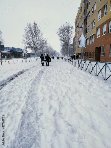 snow urban trail