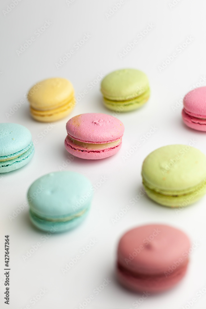 Сolored macaroon on a white background Сolored macaroon on a white background