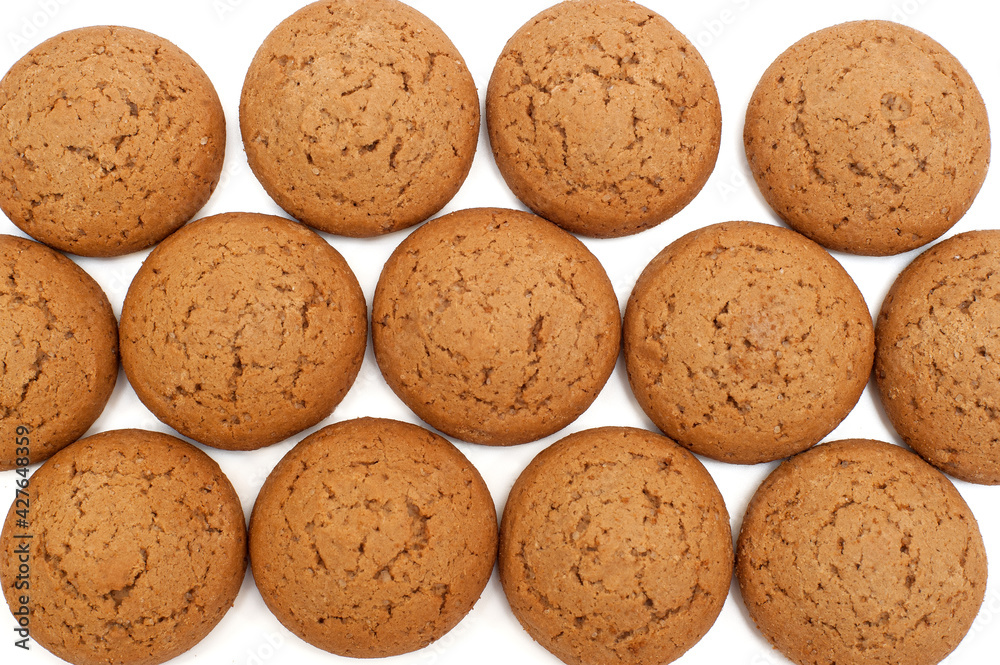 Oatmeal cookies isolated on white background Oatmeal cookies isolated on white background
