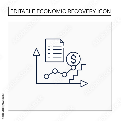 Photography Economic upturn line icon
