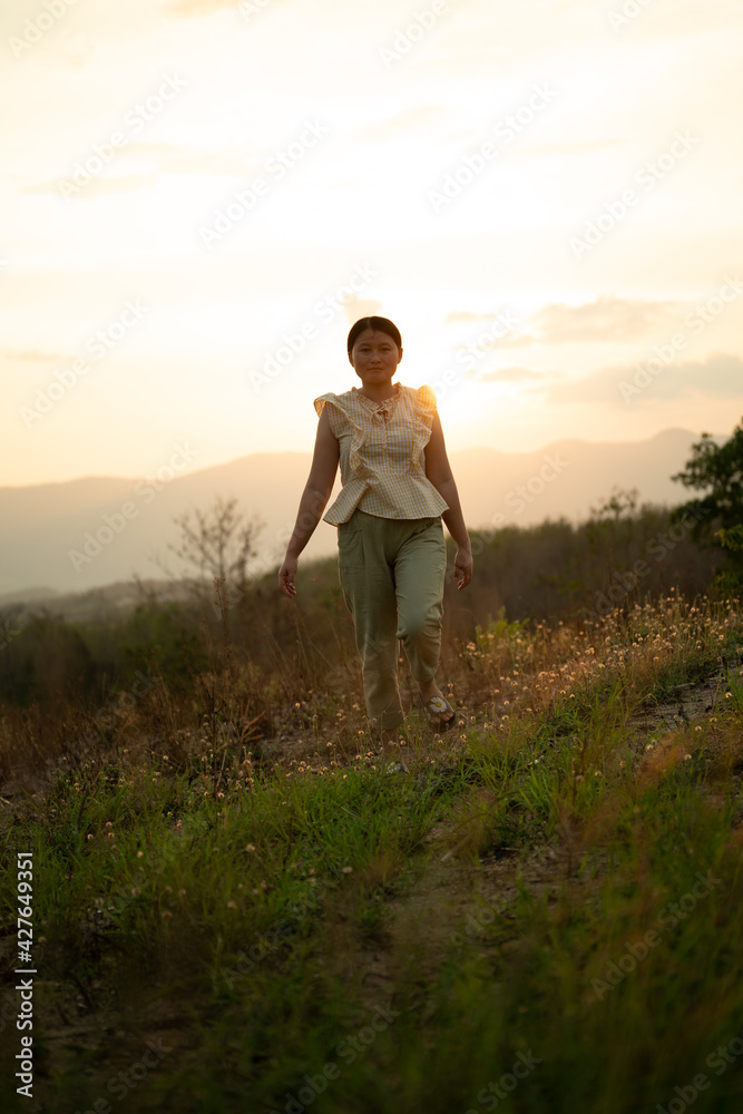 Dress comfortably watching the sunset