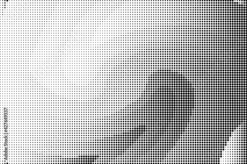Perforated panel. Abstract monochrome background. Halftone pattern. Vector illustration.