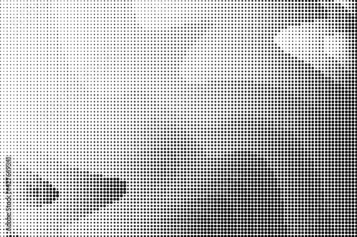 Perforated panel. Abstract monochrome background. Halftone pattern. Vector illustration.