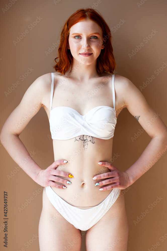 Professional female red had model snap for beauty models agency
