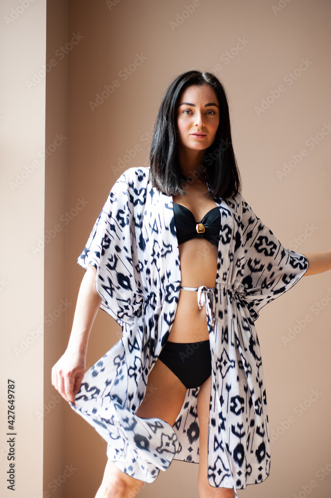 Beautiful sensual woman beachwear summer Beautiful sensual woman beachwear summer
