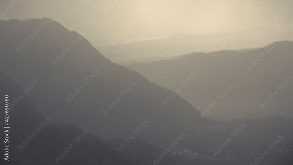 fog over mountains