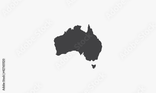 australia map design vector illustration on white backfround.