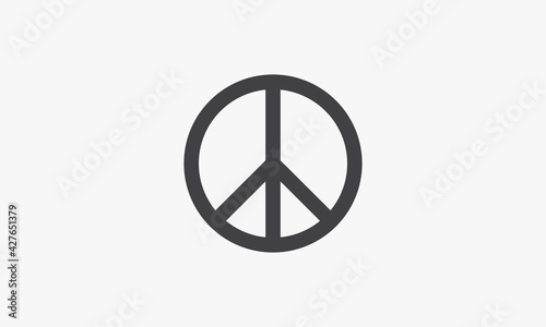 peace symbol. creative icon. vector illustration. isolated on white background.