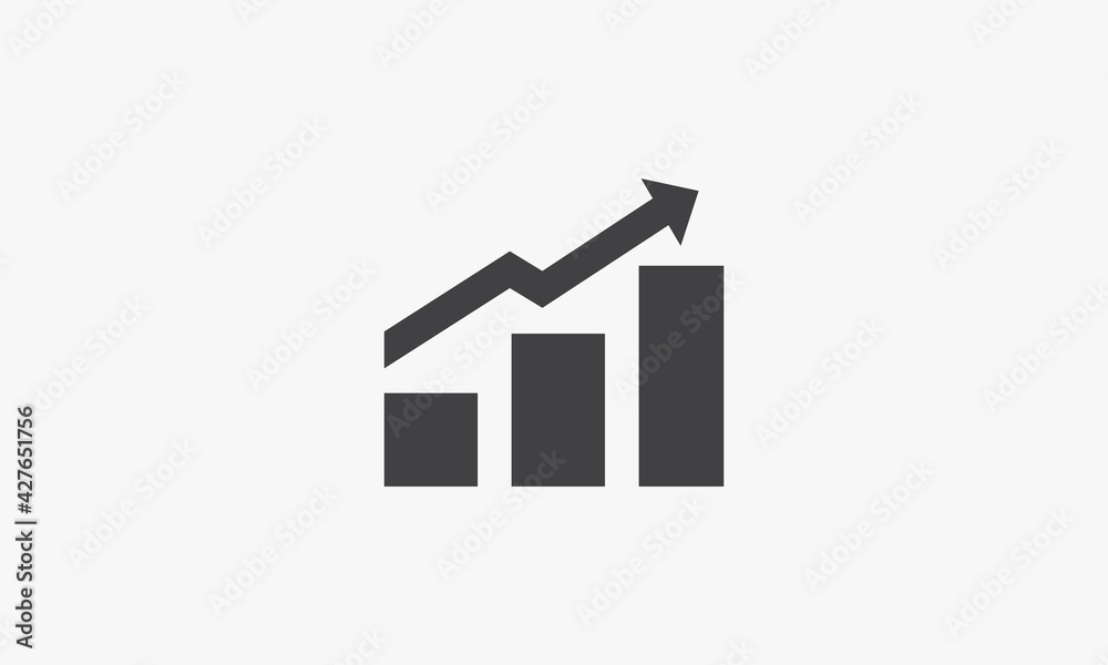 growth up vector illustration on white background. creative icon. growth up vector illustration on white background. creative icon.