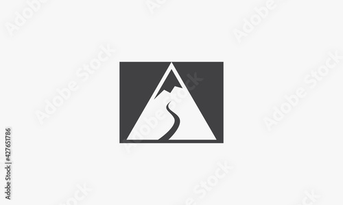 hill mountain vector illustration on white background. creative icon.