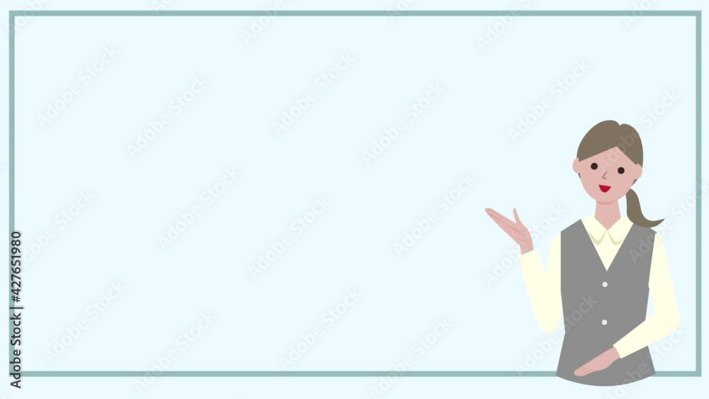 案内をする女性の動画