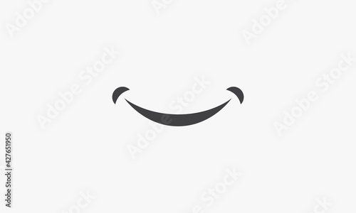 Happy smile vector illustration on white background. creative icon.