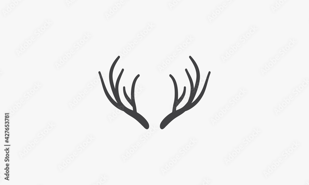 deer antler vector illustration on white background. creative icon. deer antler vector illustration on white background. creative icon.