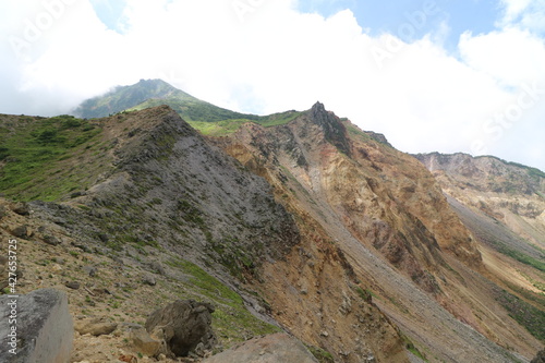 夏の福島県の磐梯山の登山