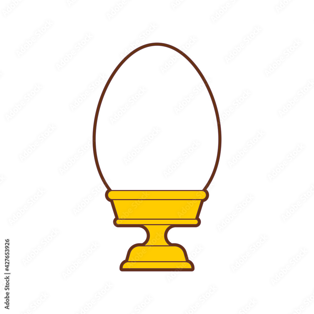 Egg on stand isolated. breakfast vector illustration Egg on stand isolated. breakfast vector illustration