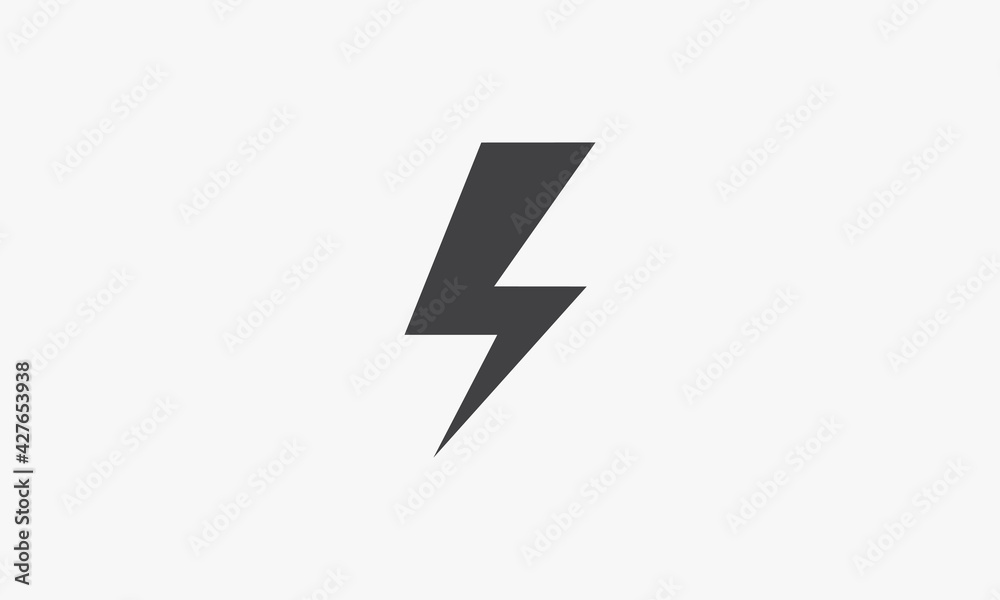 lightning vector illustration on white background. creative icon. lightning vector illustration on white background. creative icon.