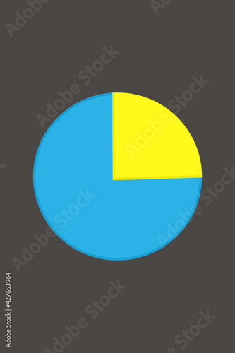 Free Download 90-270 pie chart graph in dark background with 3d effect and neat look - GFXLoad