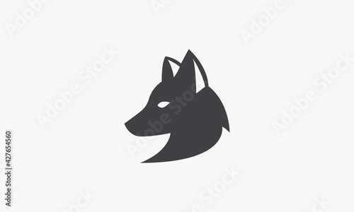 head fox vector illustration on white background. creative icon.