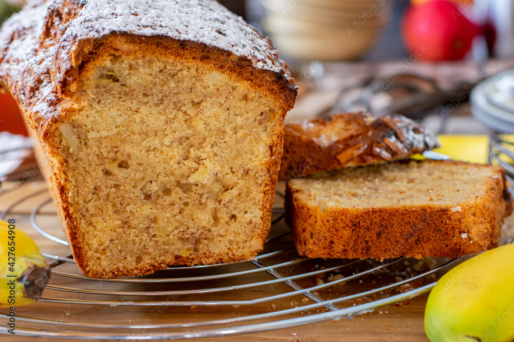 homemade fresh baked banana bread with almonds and kamut flour homemade fresh baked banana bread with almonds and kamut flour